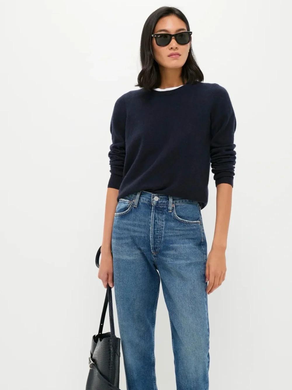 Tuckernuck Navy Cashmere Crewneck Sweater Women’s Sz XS